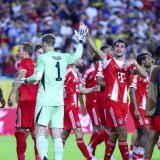 La joie des joueurs du Bayern Munich, qui joueront les 8es de finale du Mondial des clubs KEYSTONE/EPA/CRISTOBAL HERRERA-ULASHKEVICH